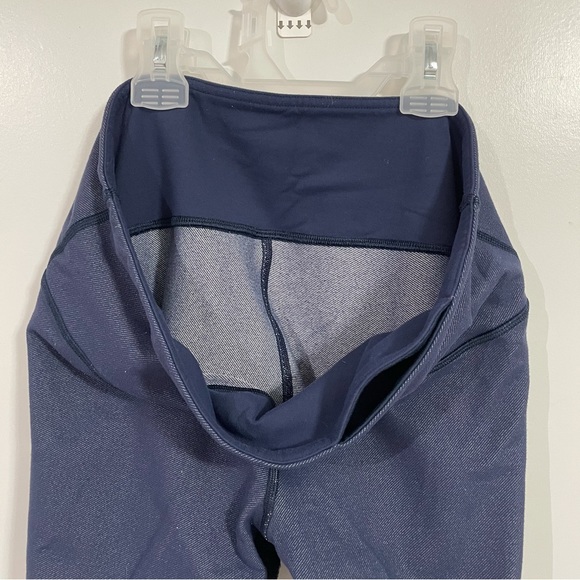 Lululemon Wunder Under Pants Denim Womens 8 Jeggings Blue Jean Leggings - Picture 11 of 12